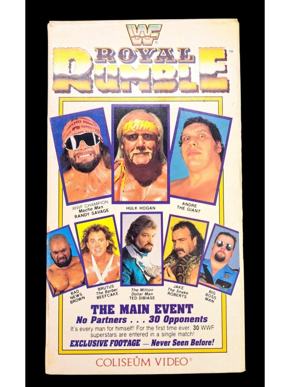 WWF Royal Rumble Coliseum Video VHS Tape 1989 Hulk Hogan Randy Savage 2 Hours